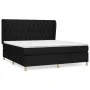 Box spring bed with black fabric mattress 160x200 cm by vidaXL, Beds and slatted bases - Ref: Foro24-3128775, Price: 644,14 €...