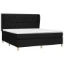 Box spring bed with black fabric mattress 160x200 cm by vidaXL, Beds and slatted bases - Ref: Foro24-3128775, Price: 644,14 €...