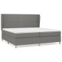 Cama box spring con colchón tela gris oscuro 200x200 cm de vidaXL, Camas y somieres - Ref: Foro24-3128470, Precio: 624,54 €