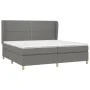 Box spring bed with dark gray fabric mattress 200x200 cm by vidaXL, Beds and slatted bases - Ref: Foro24-3128470, Price: 623,...