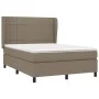 Box spring bed with taupe gray fabric mattress 140x200 cm by vidaXL, Beds and slatted bases - Ref: Foro24-3127969, Price: 530...