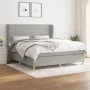 Box spring bed with light gray fabric mattress 180x200 cm by vidaXL, Beds and slatted bases - Ref: Foro24-3128381, Price: 626...