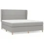 Box spring bed with light gray fabric mattress 180x200 cm by vidaXL, Beds and slatted bases - Ref: Foro24-3128381, Price: 626...