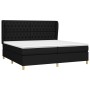 Box spring bed with black fabric mattress 200x200 cm by vidaXL, Beds and slatted bases - Ref: Foro24-3128791, Price: 756,76 €...