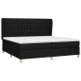 Box spring bed with black fabric mattress 200x200 cm by vidaXL, Beds and slatted bases - Ref: Foro24-3128791, Price: 742,64 €...