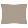 Toldo de vela rectangular tela Oxford gris taupe 3x4,5 m