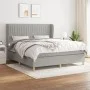 Cama box spring con colchón tela gris claro 180x200 cm de vidaXL, Camas y somieres - Ref: Foro24-3128701, Precio: 614,12 €, D...