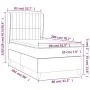 Box spring bed with black fabric mattress 80x200 cm by vidaXL, Beds and slatted bases - Ref: Foro24-3128639, Price: 320,34 €,...