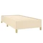 Box spring bed with cream fabric mattress 100x200 cm by vidaXL, Beds and slatted bases - Ref: Foro24-3128506, Price: 345,59 €...