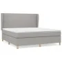 Box spring bed with light gray fabric mattress 160x200 cm by vidaXL, Beds and slatted bases - Ref: Foro24-3128373, Price: 543...