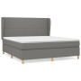 Cama box spring con colchón tela gris oscuro 180x200 cm de vidaXL, Camas y somieres - Ref: Foro24-3128382, Precio: 639,03 €, ...