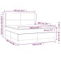 Box spring bed with light gray fabric mattress 160x200 cm by vidaXL, Beds and slatted bases - Ref: Foro24-3128373, Price: 555...