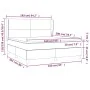 Box spring bed with light gray fabric mattress 160x200 cm by vidaXL, Beds and slatted bases - Ref: Foro24-3128373, Price: 543...