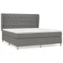 Box spring bed with dark gray fabric mattress 180x200 cm by vidaXL, Beds and slatted bases - Ref: Foro24-3128782, Price: 638,...