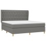 Box spring bed with dark gray fabric mattress 180x200 cm by vidaXL, Beds and slatted bases - Ref: Foro24-3128782, Price: 661,...