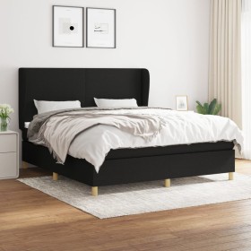 Boxspringbett mit schwarzer Stoffmatratze 160x200 cm von vidaXL, Betten und Lattenroste - Ref: Foro24-3128375, Preis: 609,17 ...