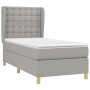 Box spring bed with light gray fabric mattress 90x190 cm by vidaXL, Beds and slatted bases - Ref: Foro24-3128805, Price: 332,...