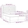 Box spring bed with dark brown fabric mattress 140x190 cm by vidaXL, Beds and slatted bases - Ref: Foro24-3128760, Price: 529...
