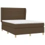 Box spring bed with dark brown fabric mattress 140x190 cm by vidaXL, Beds and slatted bases - Ref: Foro24-3128600, Price: 515...