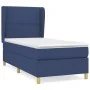 Box spring bed with blue fabric mattress 100x200 cm by vidaXL, Beds and slatted bases - Ref: Foro24-3128427, Price: 341,18 €,...