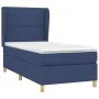 Box spring bed with blue fabric mattress 100x200 cm by vidaXL, Beds and slatted bases - Ref: Foro24-3128427, Price: 341,18 €,...