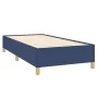 Box spring bed with blue fabric mattress 100x200 cm by vidaXL, Beds and slatted bases - Ref: Foro24-3128427, Price: 341,18 €,...