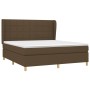 Box spring bed with dark brown fabric mattress 180x200 cm by vidaXL, Beds and slatted bases - Ref: Foro24-3128544, Price: 623...