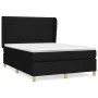 Box spring bed with black fabric mattress 140x200 cm by vidaXL, Beds and slatted bases - Ref: Foro24-3128607, Price: 523,13 €...
