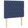 Box spring bed with blue fabric mattress 100x200 cm by vidaXL, Beds and slatted bases - Ref: Foro24-3128747, Price: 379,92 €,...
