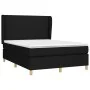 Box spring bed with black fabric mattress 140x190 cm by vidaXL, Beds and slatted bases - Ref: Foro24-3128359, Price: 486,96 €...