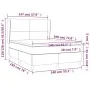 Box spring bed with black fabric mattress 140x190 cm by vidaXL, Beds and slatted bases - Ref: Foro24-3128359, Price: 486,96 €...