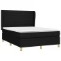 Box spring bed with black fabric mattress 140x190 cm by vidaXL, Beds and slatted bases - Ref: Foro24-3128599, Price: 505,84 €...