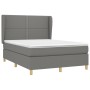 Cama box spring con colchón tela gris oscuro 140x190 cm de vidaXL, Camas y somieres - Ref: Foro24-3128438, Precio: 501,19 €, ...
