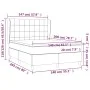 Box spring bed with taupe gray fabric mattress 140x200 cm by vidaXL, Beds and slatted bases - Ref: Foro24-3128529, Price: 510...