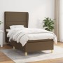 Cama box spring con colchón tela marrón oscuro 100x200 cm de vidaXL, Camas y somieres - Ref: Foro24-3128424, Precio: 347,83 €...