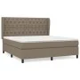 Box spring bed with taupe gray fabric mattress 160x200 cm by vidaXL, Beds and slatted bases - Ref: Foro24-3128217, Price: 636...