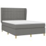 Box spring bed with dark gray fabric mattress 140x190 cm by vidaXL, Beds and slatted bases - Ref: Foro24-3128518, Price: 537,...