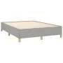 Box spring bed with light gray fabric mattress 140x190 cm by vidaXL, Beds and slatted bases - Ref: Foro24-3128597, Price: 539...