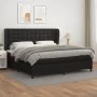 Cama box spring con colchón cuero sintético negro 200x200 cm de vidaXL, Camas y somieres - Ref: Foro24-3129051, Precio: 706,1...