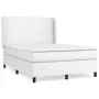 Box spring bed with white synthetic leather mattress 140x200cm by vidaXL, Beds and slatted bases - Ref: Foro24-3128914, Price...