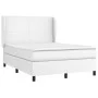 Box spring bed with white synthetic leather mattress 140x200cm by vidaXL, Beds and slatted bases - Ref: Foro24-3128914, Price...