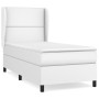 Box spring bed with white synthetic leather mattress 100x200 cm by vidaXL, Beds and slatted bases - Ref: Foro24-3128956, Pric...