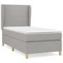 Box spring bed with light gray fabric mattress 100x200 cm by vidaXL, Beds and slatted bases - Ref: Foro24-3128341, Price: 356...