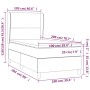 Box spring bed with light gray fabric mattress 100x200 cm by vidaXL, Beds and slatted bases - Ref: Foro24-3128341, Price: 356...