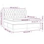 Box spring bed with light gray fabric mattress 160x200 cm by vidaXL, Beds and slatted bases - Ref: Foro24-3128773, Price: 582...
