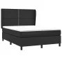 Box spring bed with black synthetic leather mattress 140x190 cm by vidaXL, Beds and slatted bases - Ref: Foro24-3128967, Pric...