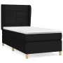 Box spring bed with black fabric mattress 100x200 cm by vidaXL, Beds and slatted bases - Ref: Foro24-3128503, Price: 344,11 €...