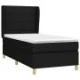 Box spring bed with black fabric mattress 100x200 cm by vidaXL, Beds and slatted bases - Ref: Foro24-3128503, Price: 344,11 €...