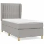 Box spring bed with light gray fabric mattress 90x200 cm by vidaXL, Beds and slatted bases - Ref: Foro24-3128653, Price: 334,...