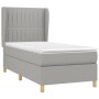 Box spring bed with light gray fabric mattress 90x200 cm by vidaXL, Beds and slatted bases - Ref: Foro24-3128653, Price: 353,...